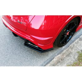 Накладки сплиттеры боковые на задний бампер на Honda Civic VIII Type R